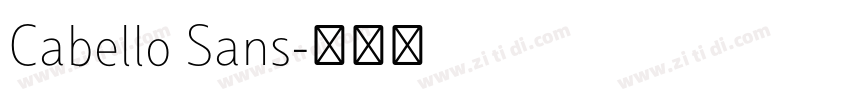 Cabello Sans字体转换